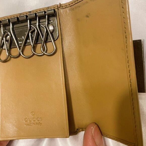 Gucci Key holder Key case Sherry Line Beige Woman Authentic Vintage - Picture 8 of 14